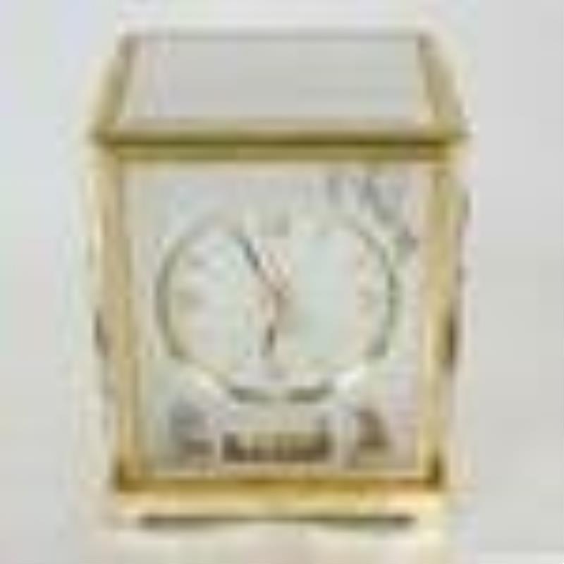 Le Coultre Chinoiserie Gilt Metal Mantel Clock