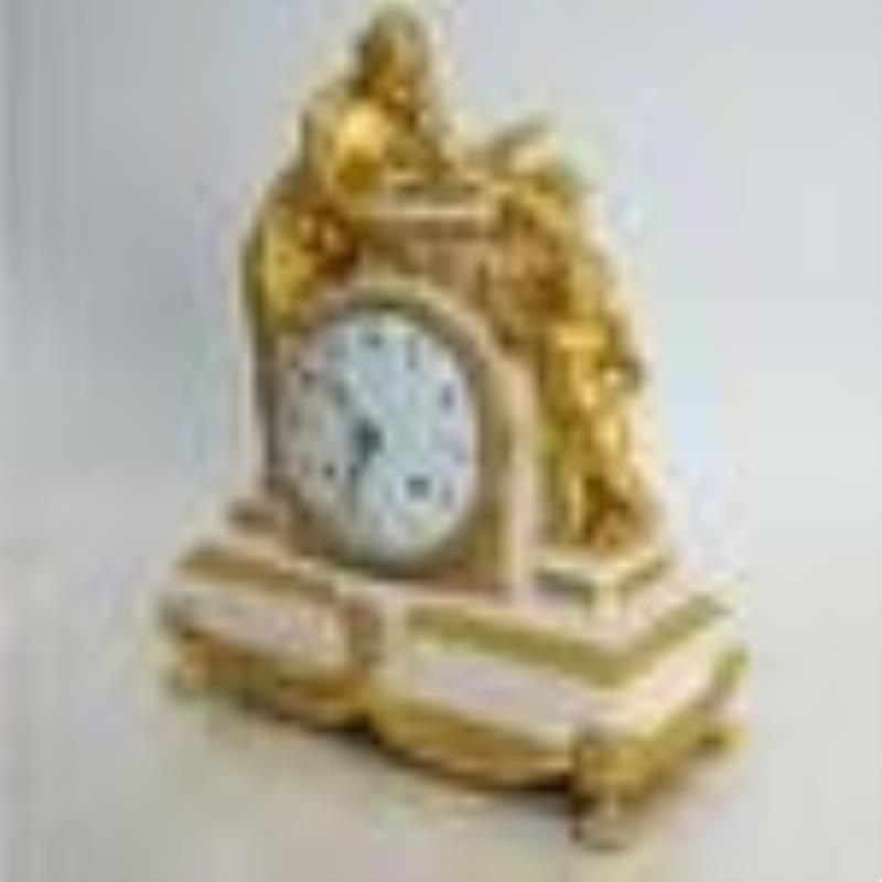 19th C. Louis XVI-Style Mantel Clock