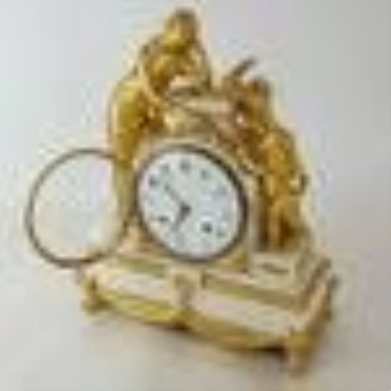 19th C. Louis XVI-Style Mantel Clock