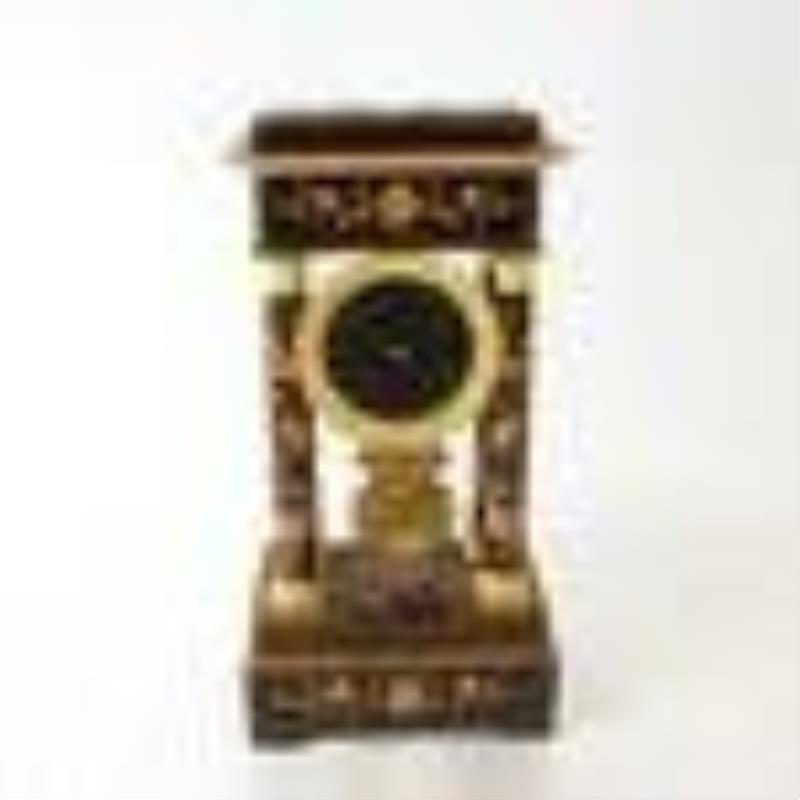 19th C. French Empire Portico Clock