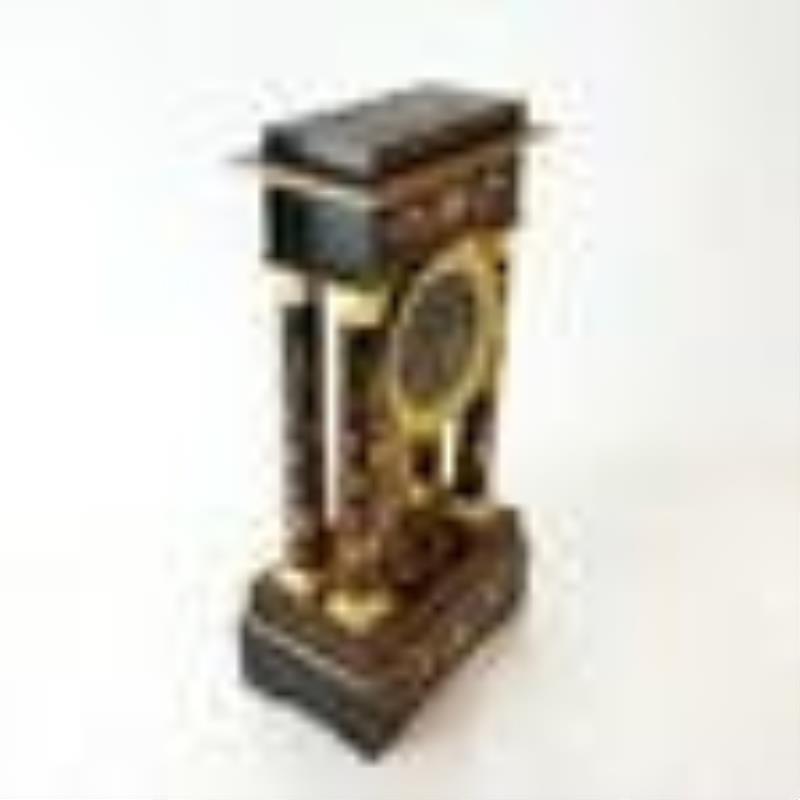 19th C. French Empire Portico Clock