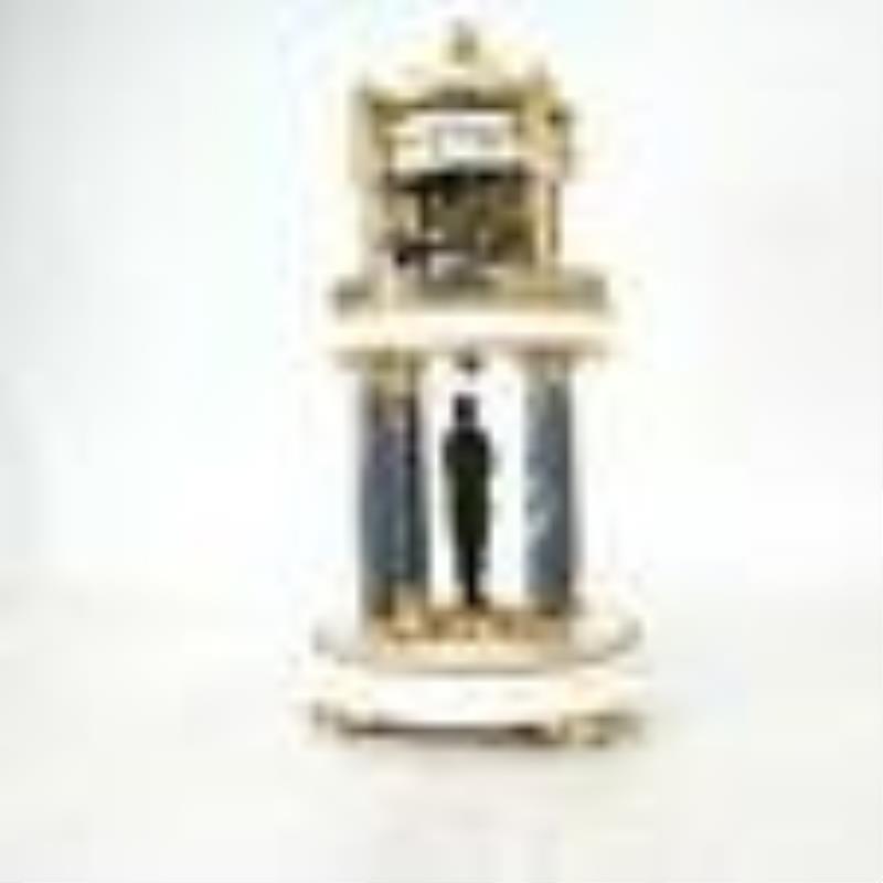 Neoclassical Gilt Bronze & Marble Annular Clock