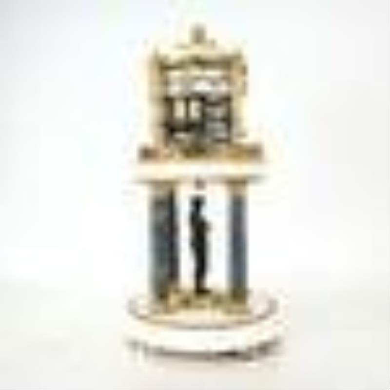 Neoclassical Gilt Bronze & Marble Annular Clock