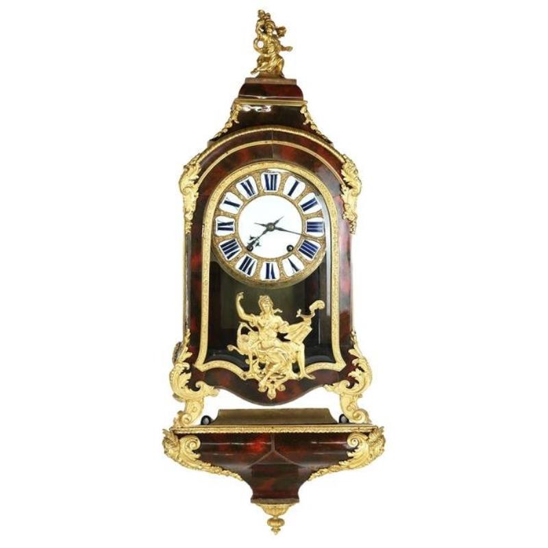 Regence Gilt Bronze & Tortoiseshell Bracket Clock