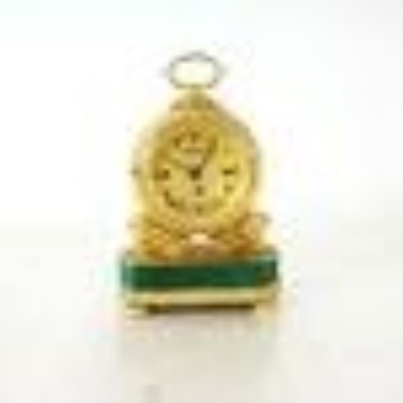 Neoclassical Gilt Bronze & Malachite Clock
