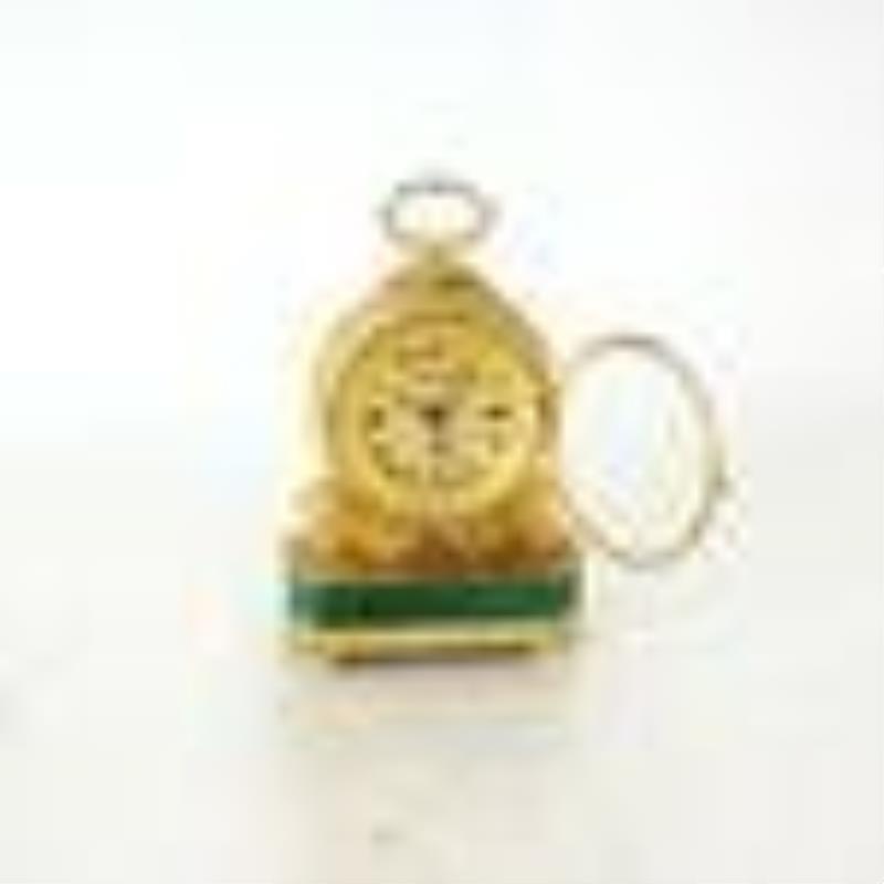 Neoclassical Gilt Bronze & Malachite Clock