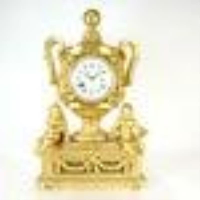 Monumental Louis XVI Gilt Bronze Clock