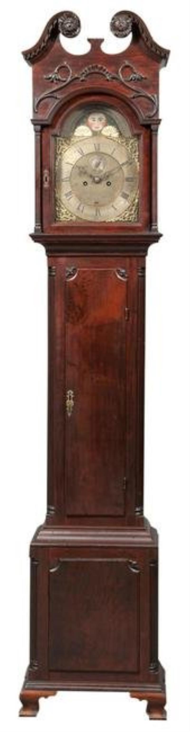 Chippendale Mahogany Tall Case Clock