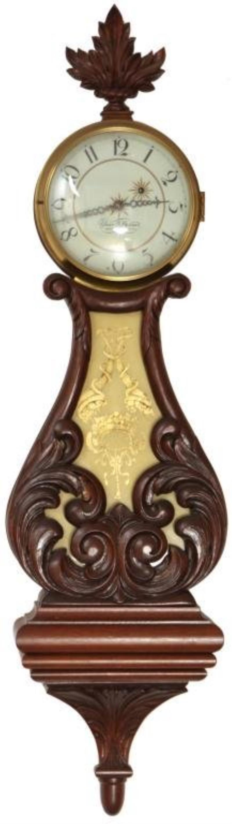 Elmer O. Stennes Lyre Banjo Clock