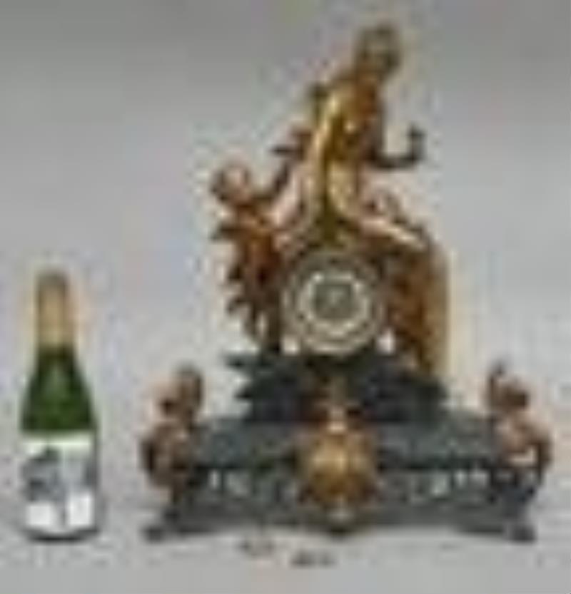 After Tiffany and Co., Art Nouveau Mantle Clock