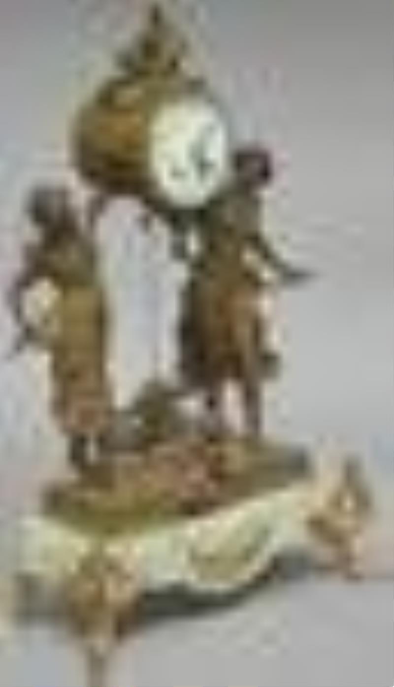 Parisian Brass Mantle Clock