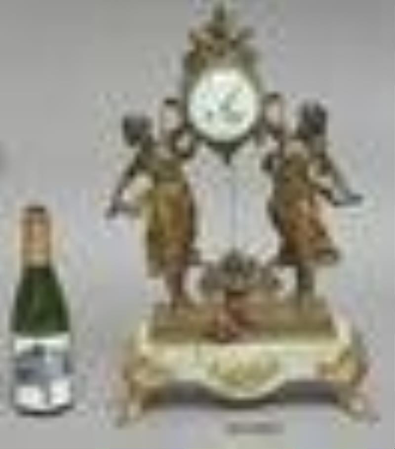Parisian Brass Mantle Clock