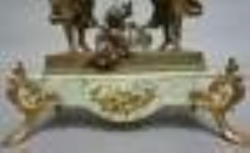 Parisian Brass Mantle Clock