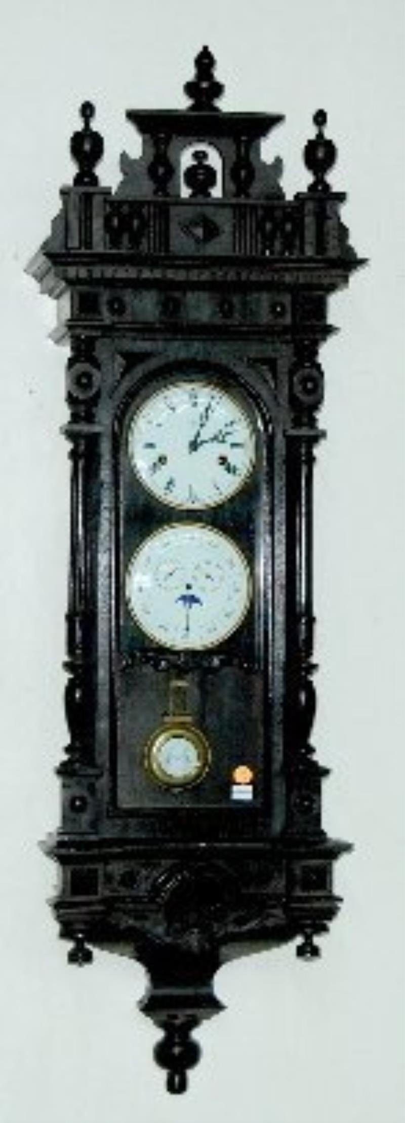 Jadeite Double Dial Calendar Clock, T & S