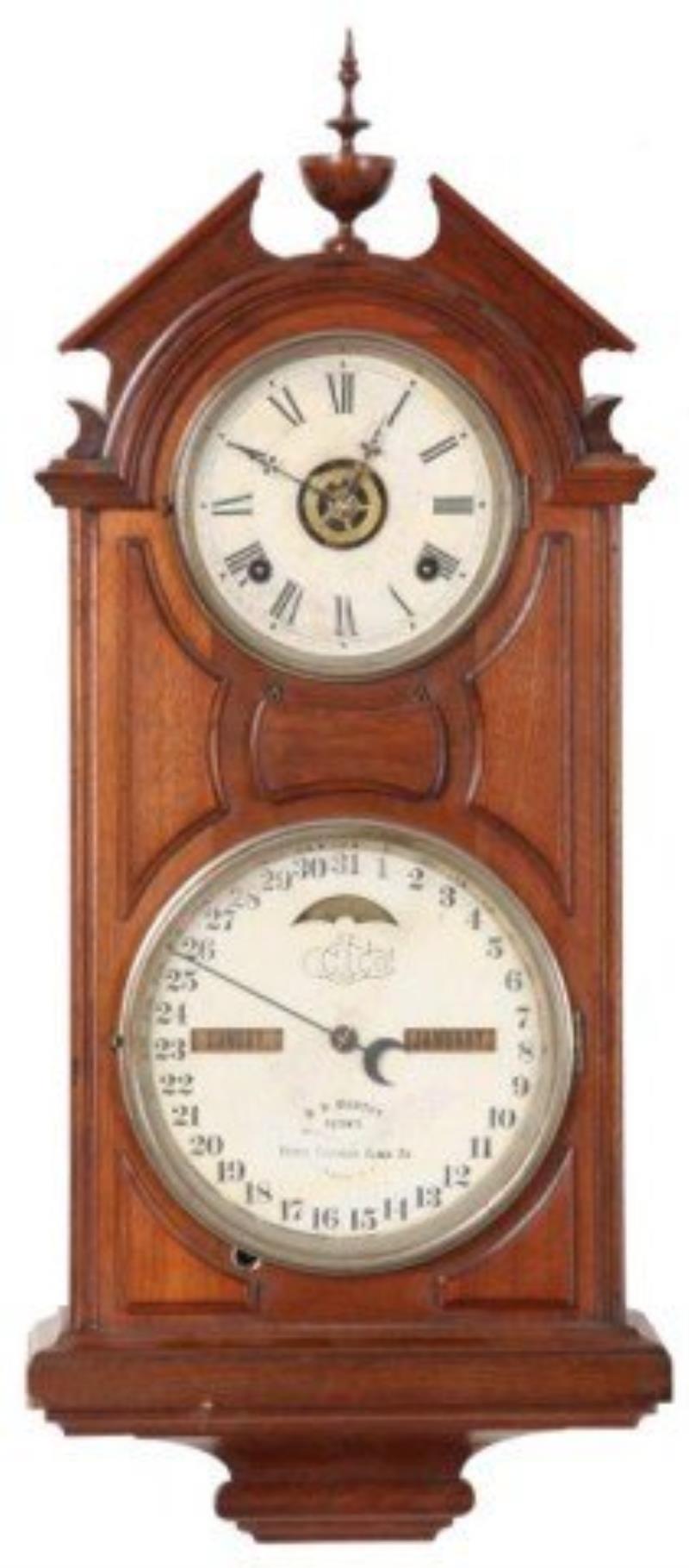 Ithaca No. 6 Library Calendar Clock