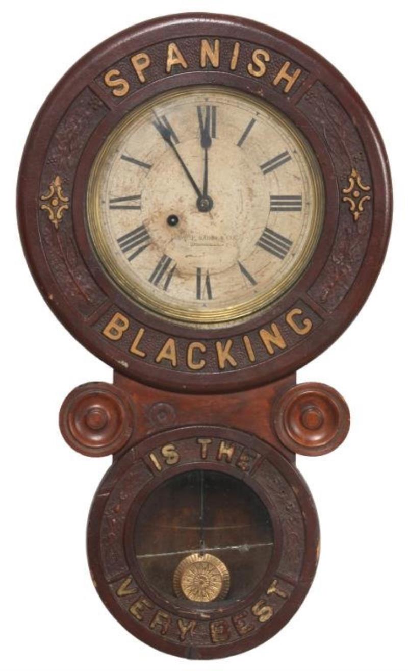 Baird Spanish Blacking Advertising Clock