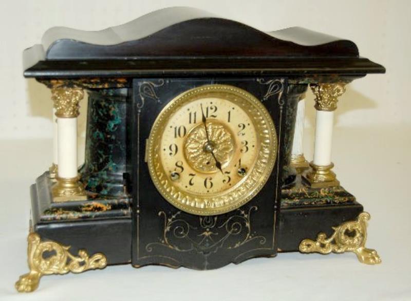 Seth Thomas Adamantine Column Mantel Clock