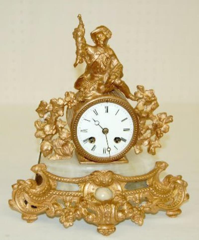 French Japy Freres Figural Novelty Clock