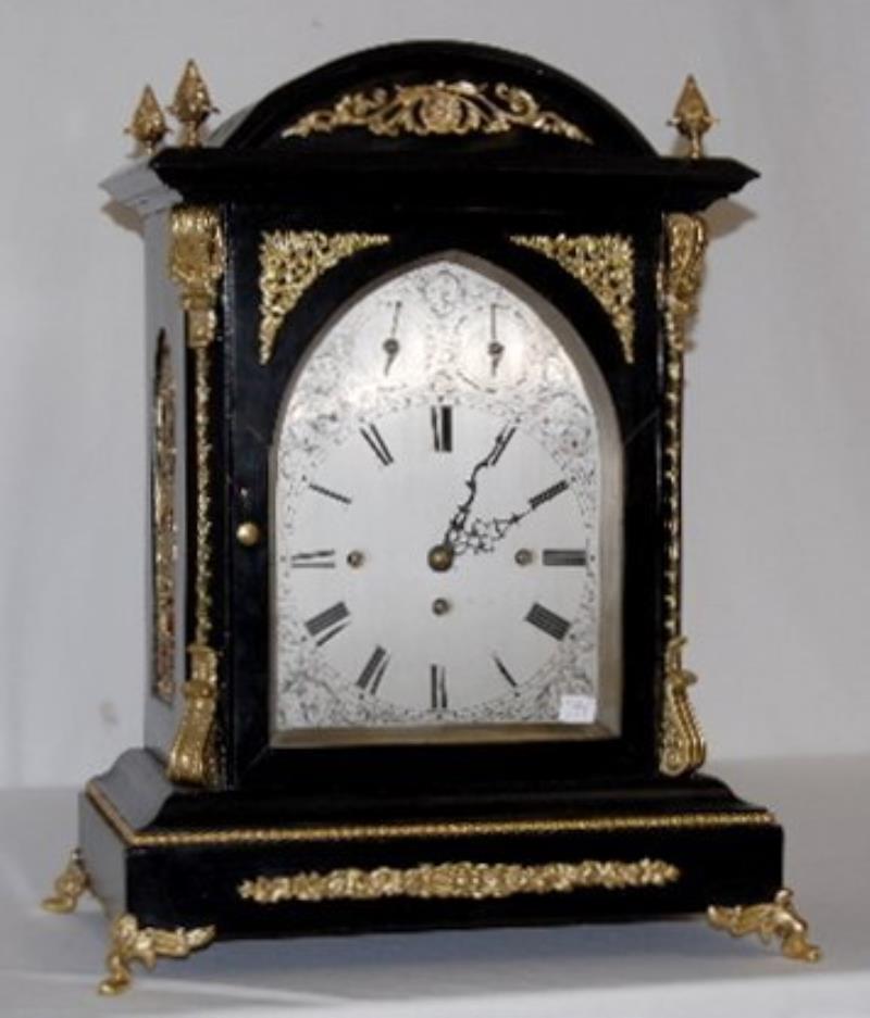 English Double Fusee 8 Bell Bracket Clock
