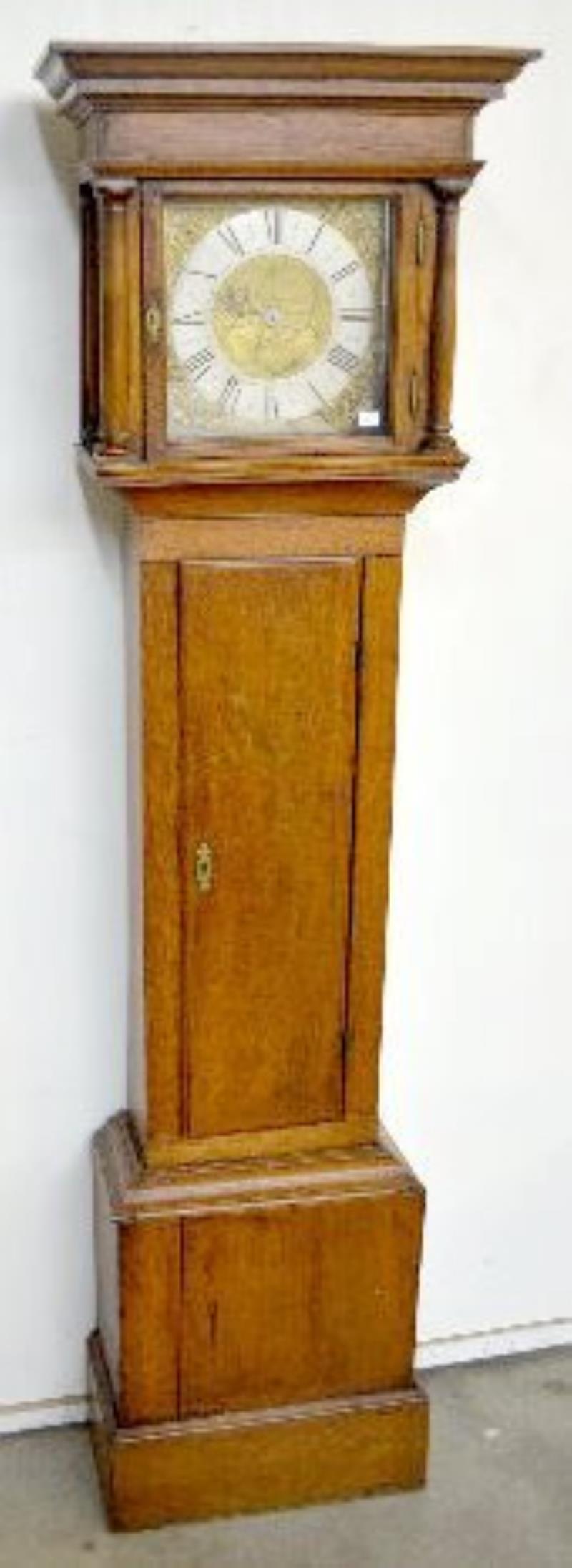 George Hewett Marlborough Oak Tall Case Clock