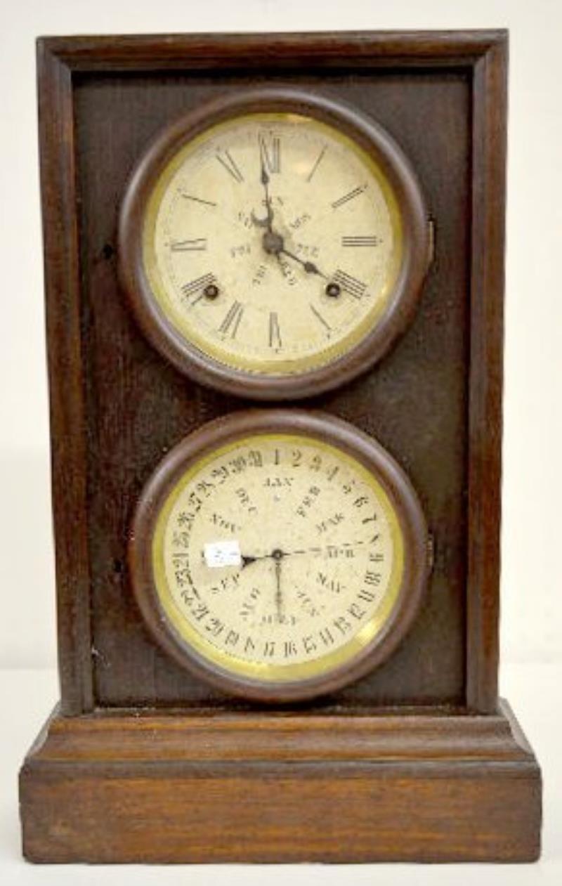 L.F. & W.W. Carter Calendar Shelf Clock