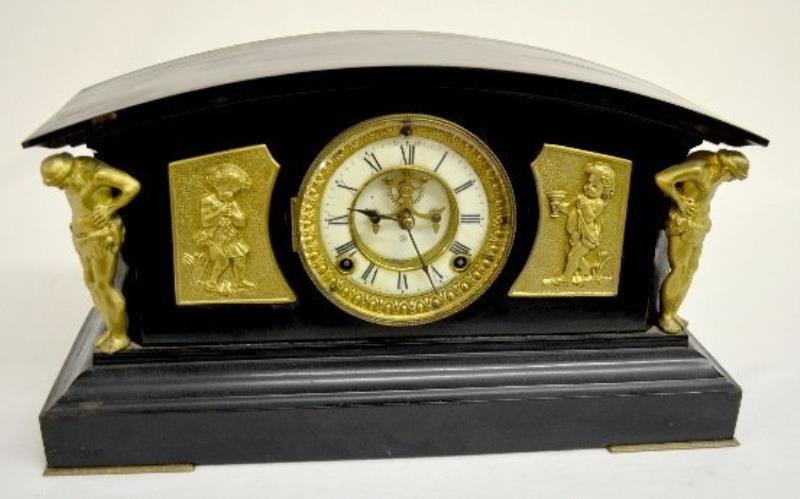 Ansonia “Monterey” Iron Mantel Clock