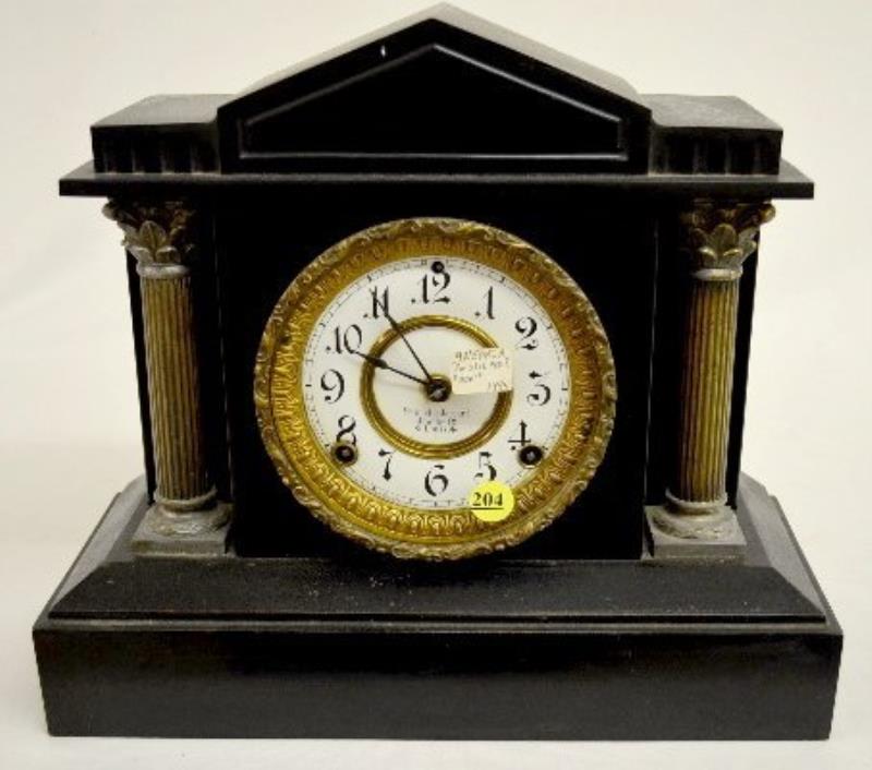 Ansonia Iron Mantel Clock, St. Louis Jewelry