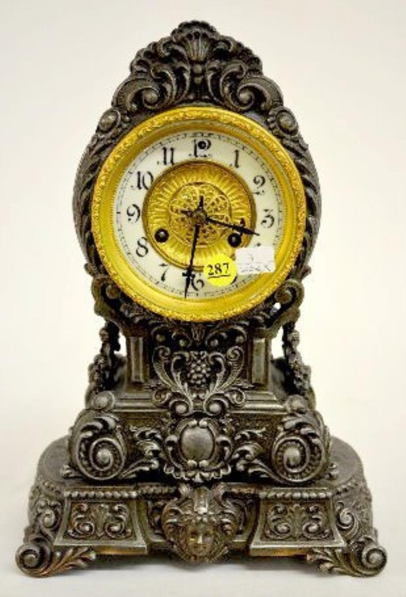 Waterbury “Valley” Metal Case Mantel Clock