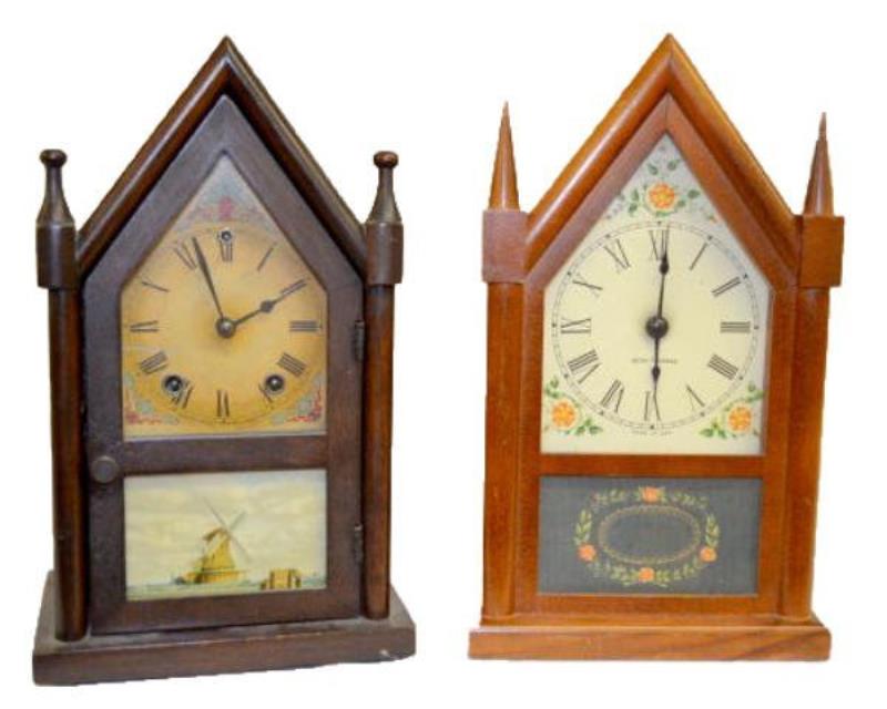 Gilbert & Seth Thomas Miniature Gothic Clocks