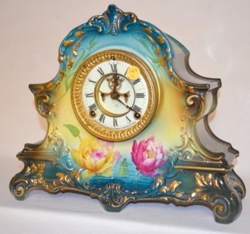 Ansonia Royal Bonn La Lorne China Clock