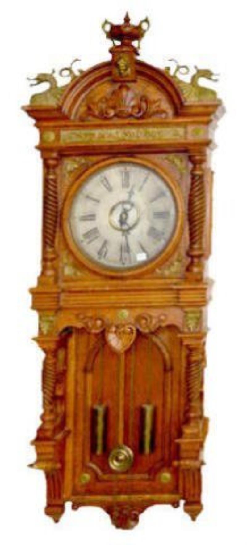 Waterbury Augusta Oak Wall Clock