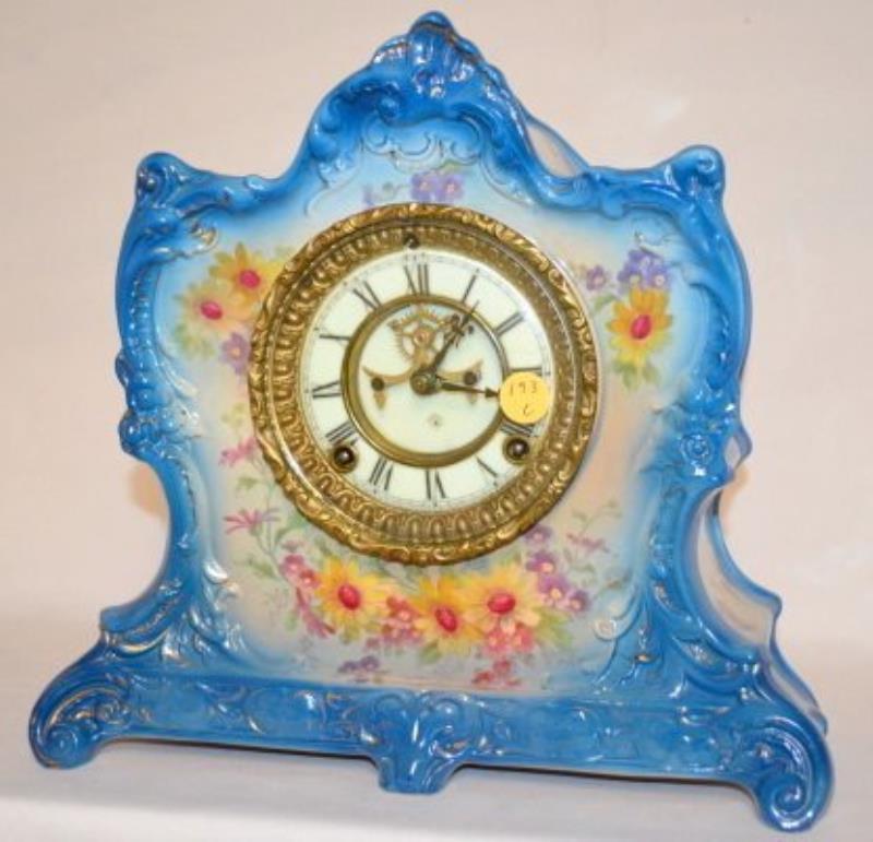 Ansonia Royal Bonn La Lorne China Clock