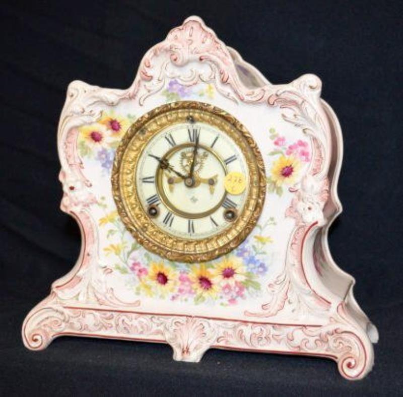 Ansonia Royal Bonn La Lorne China Clock