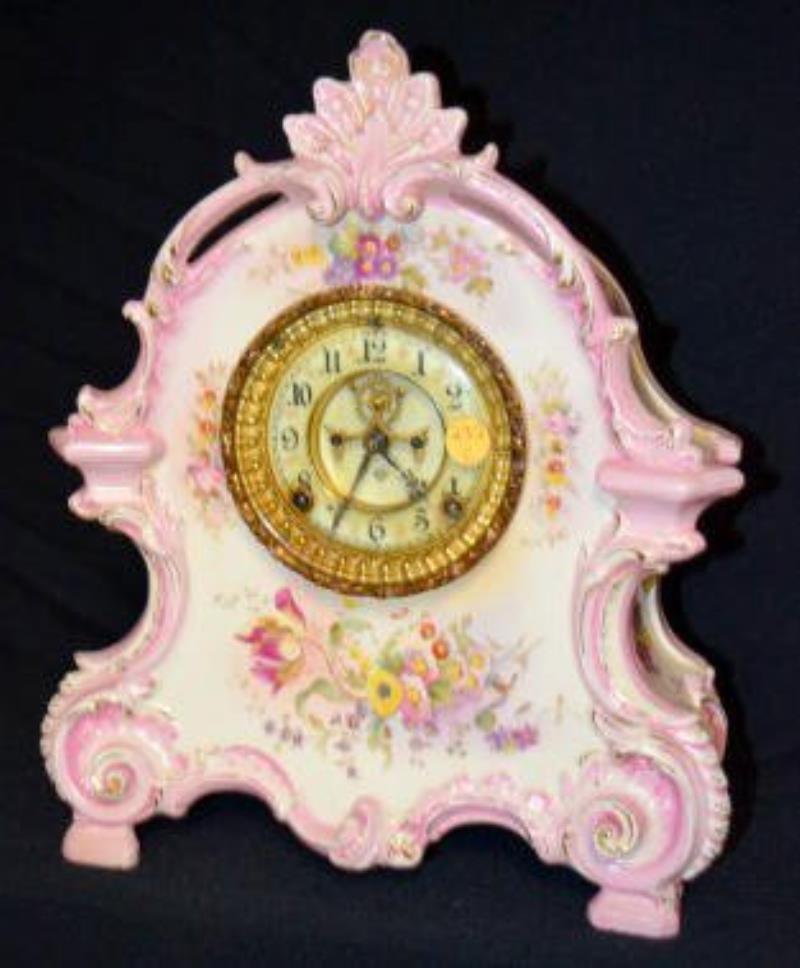 Ansonia Royal Bonn La Bretagne China Clock