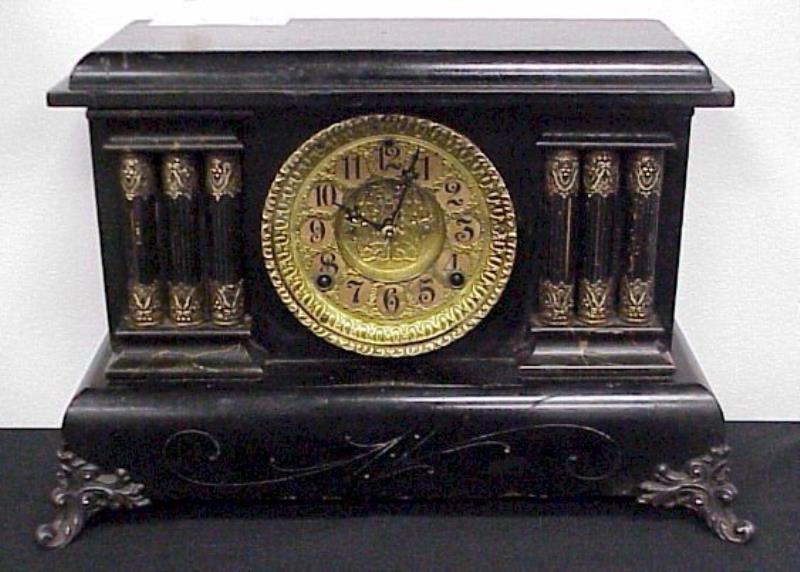 French Pillar Style Mantle Clock-Open Escapement