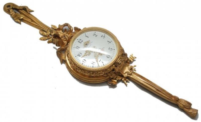 E.F. CALDWELL & CO GILT BRONZE WALL CLOCK