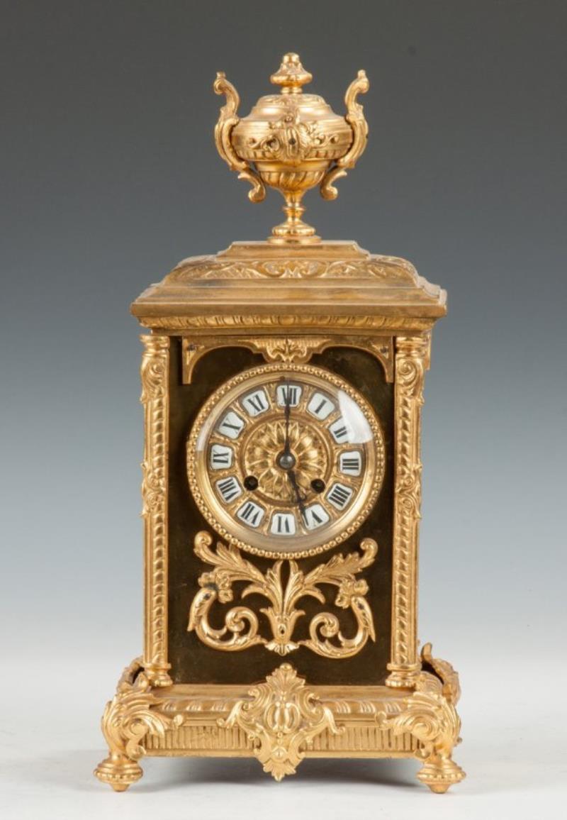 French Gilt Bronze Shelf Clock