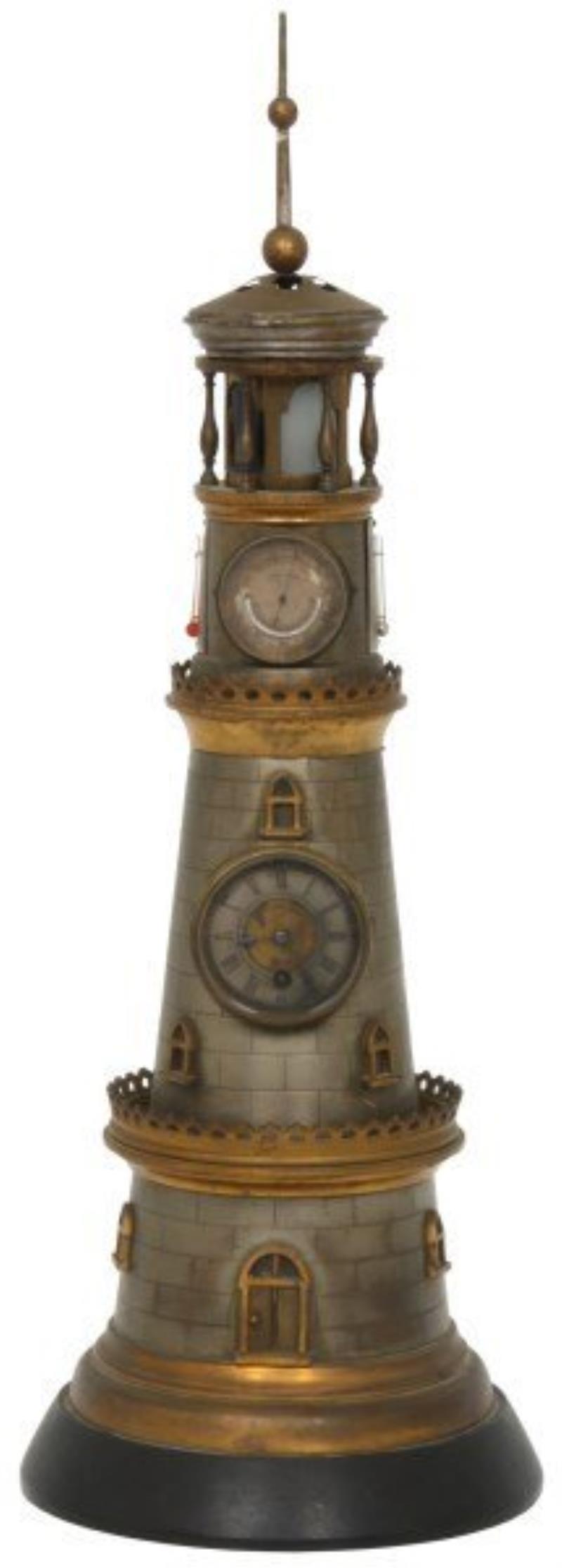 Bronze Animated Lighthouse Clock