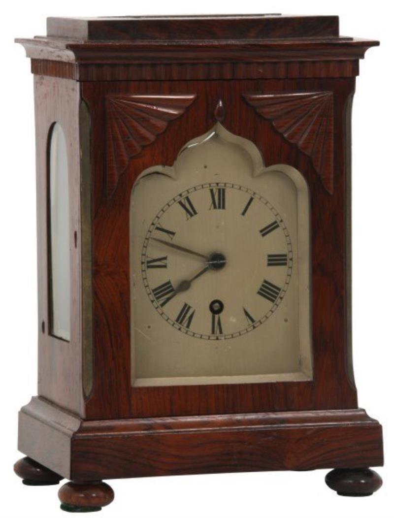Rosewood Single Fusee Bracket Clock