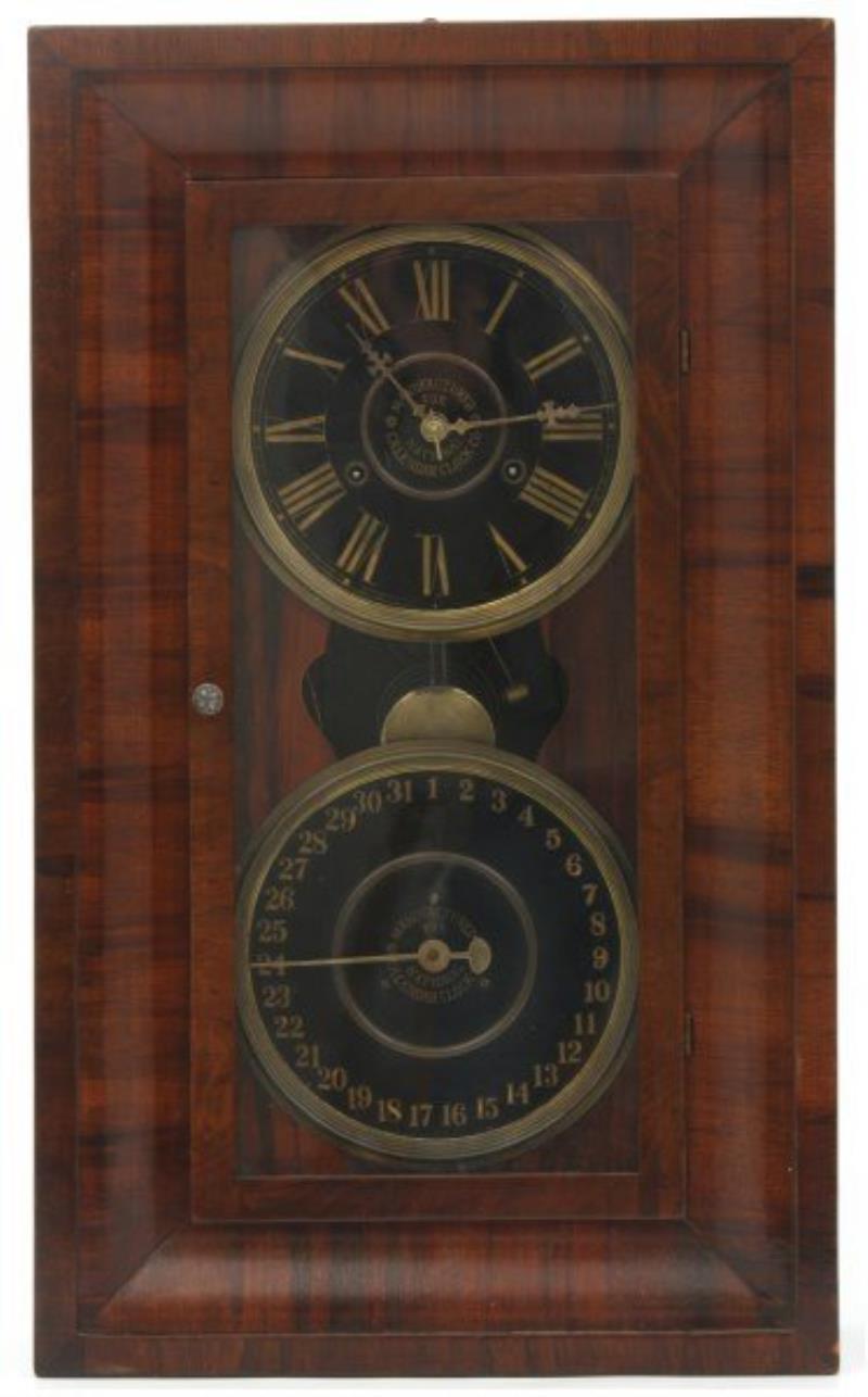 American Double Dial Calendar Clock