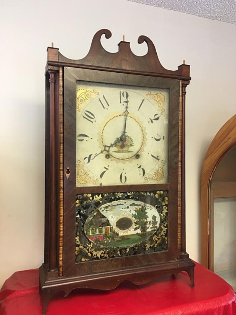 Eli Terry Pillar and Scroll Shelf Clock