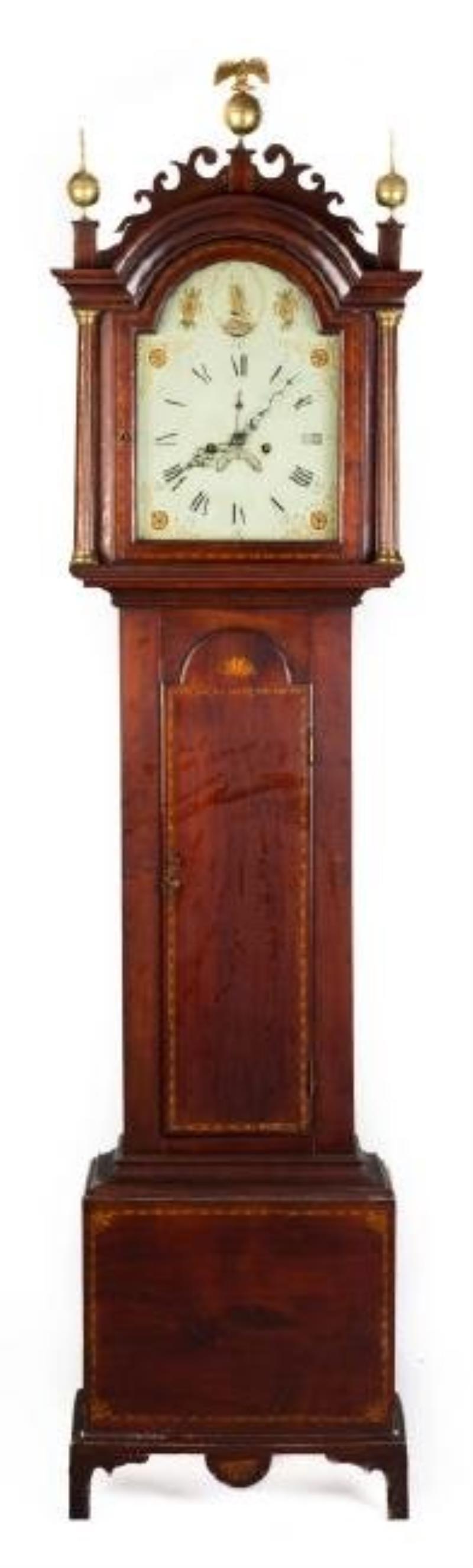 New England Chippendale Tall Case Clock