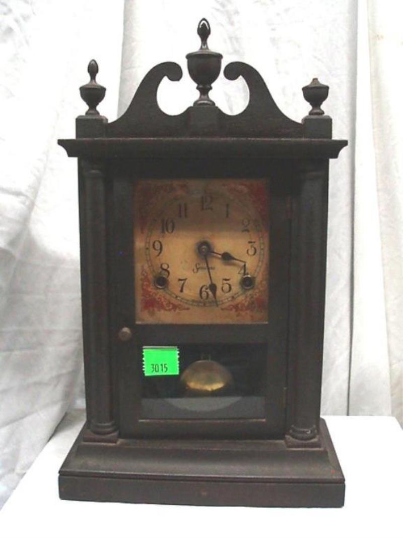 Sessions Pillar & Scroll Style Scale Shelf Clock