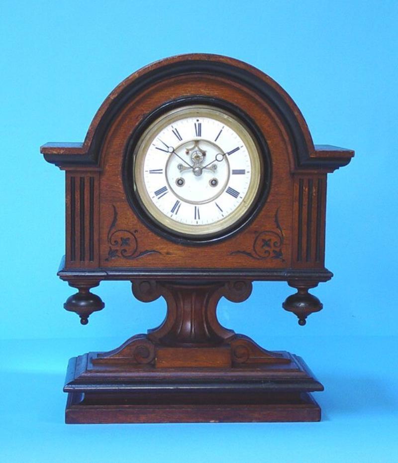 Unique Large French Wood Pedestal Clock