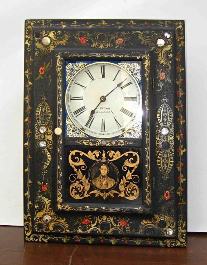Shelf clock by J. C. Brown