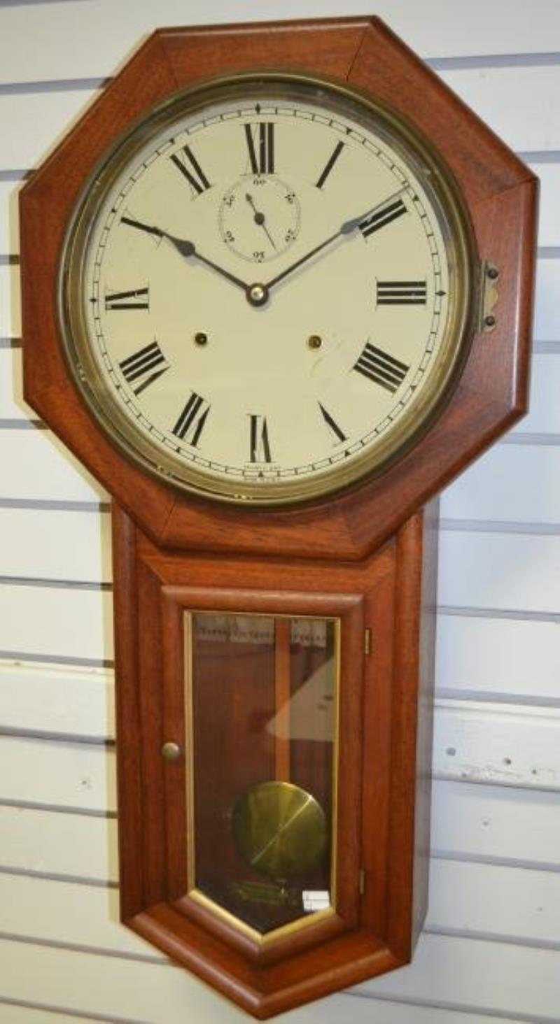 Antique Mahogany Seth Thomas “Globe” Wall Clock