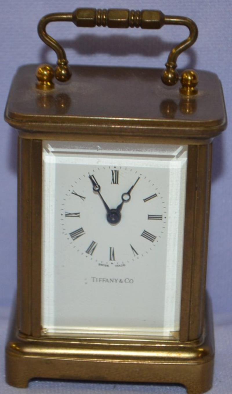 Swiss Made Tiffany & Co. Miniature Carriage Clock