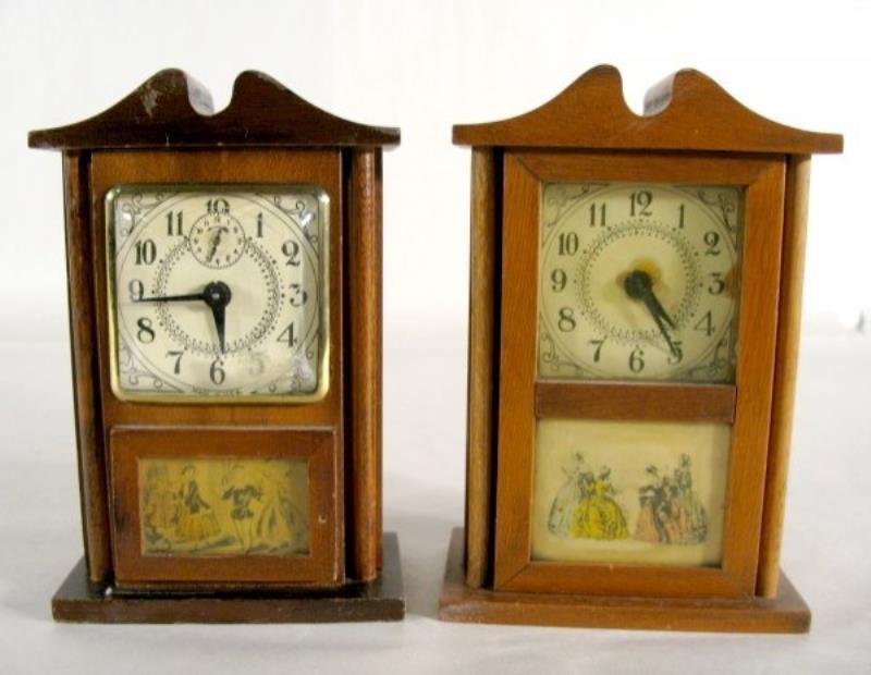 2 Miniature Reproduction Georgian Clocks