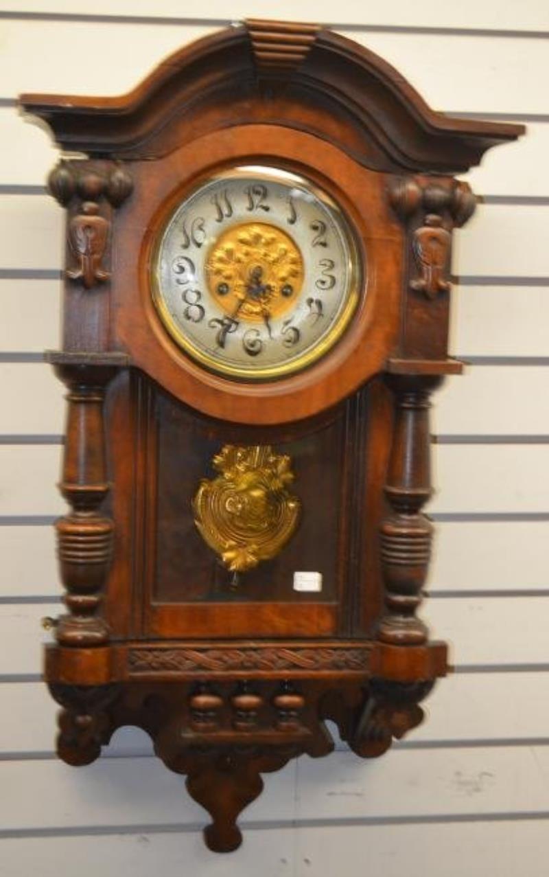 German Carved Wall Clock