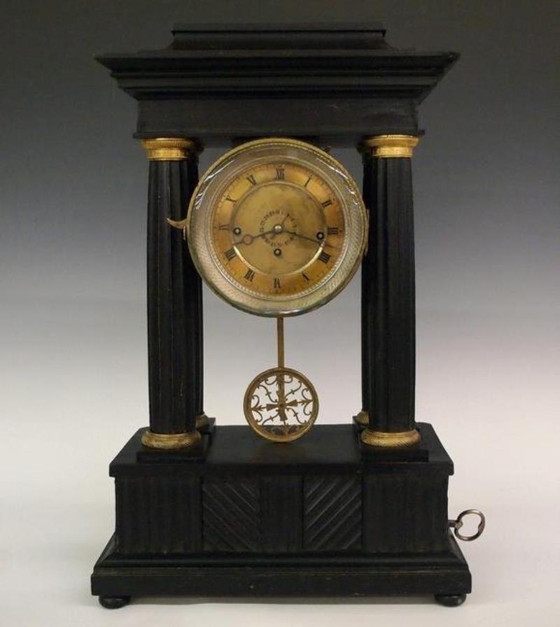 Austrian Empire Portico clock/Music box